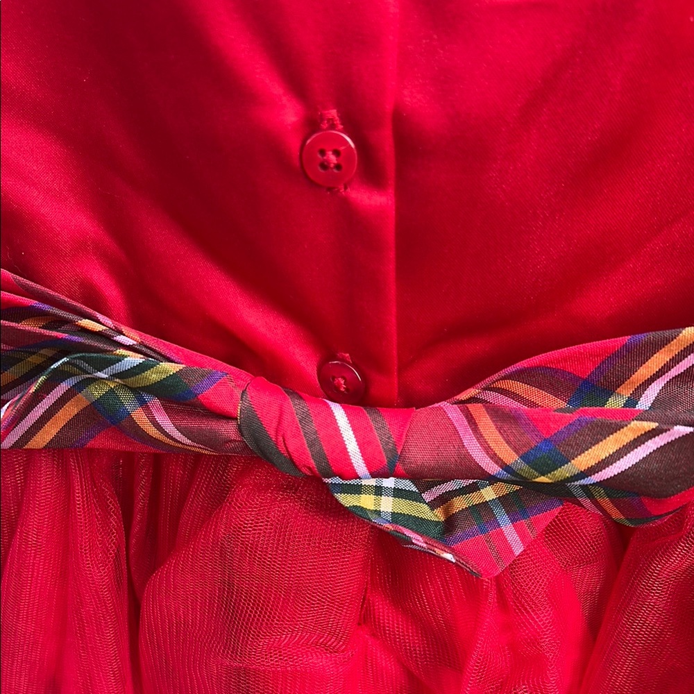 Blueberi Boulevard Red Plaid Kids Formal Dress - Picture 7 of 13